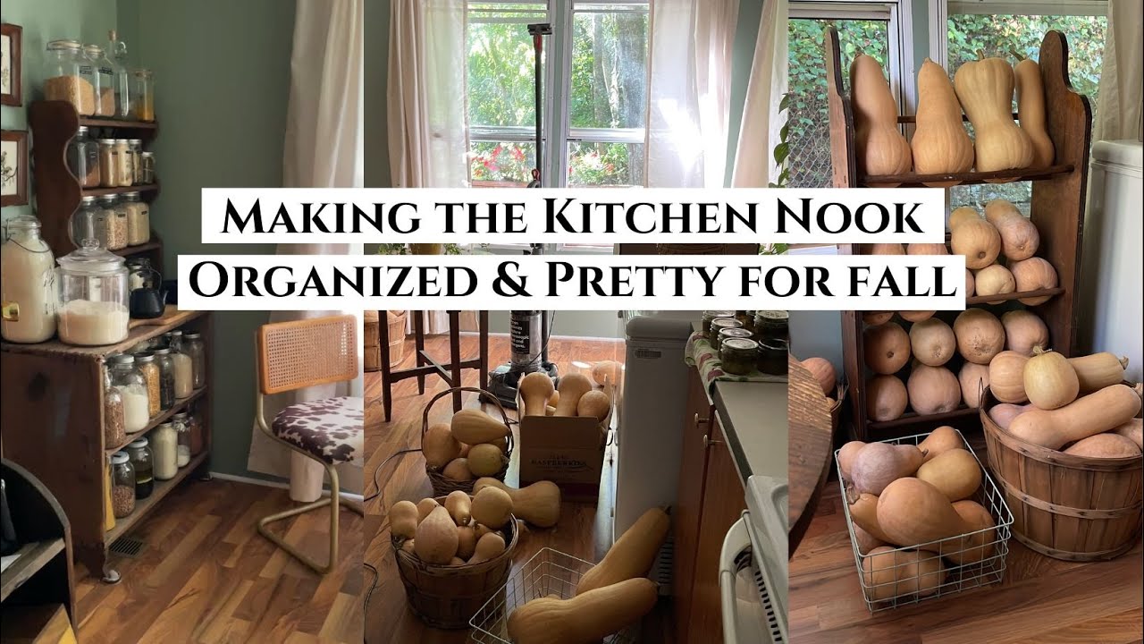 Making Our Kitchen Nook & Pantry Organized and Pretty for Fall- using what we have cover art
