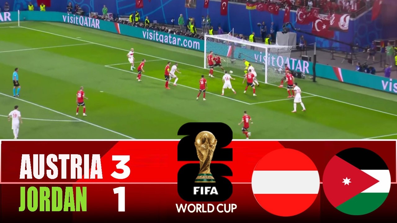 AUSTRIA vs JORDAN 3-1 | 2026 FIFA World Cup | Match Highlights cover art