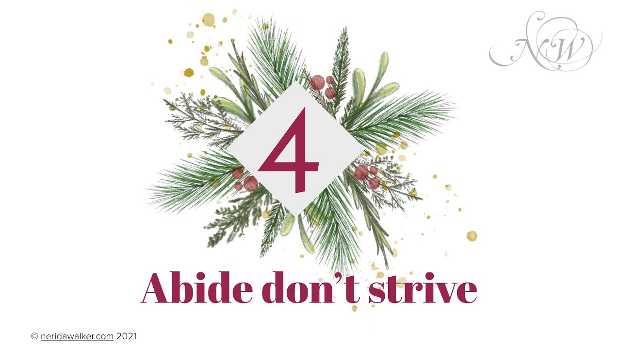 Fruitfulness Day 4 - Abide don't strive cover art