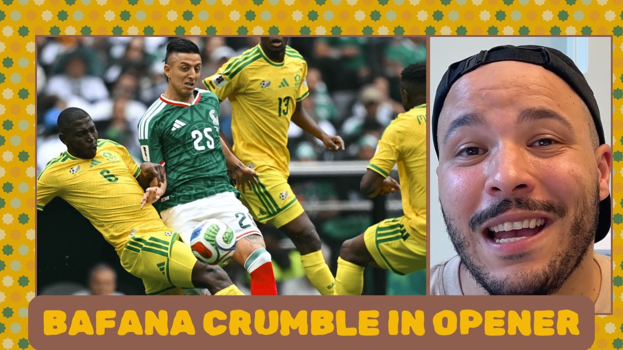 South Africa fall 2-0 in World Cup opener versus Mexico cover art