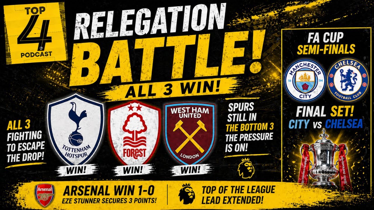 RELEGATION CHAOS! 😱 Spurs STILL in Trouble | Arsenal Win, City & Chelsea Reach Final! cover art