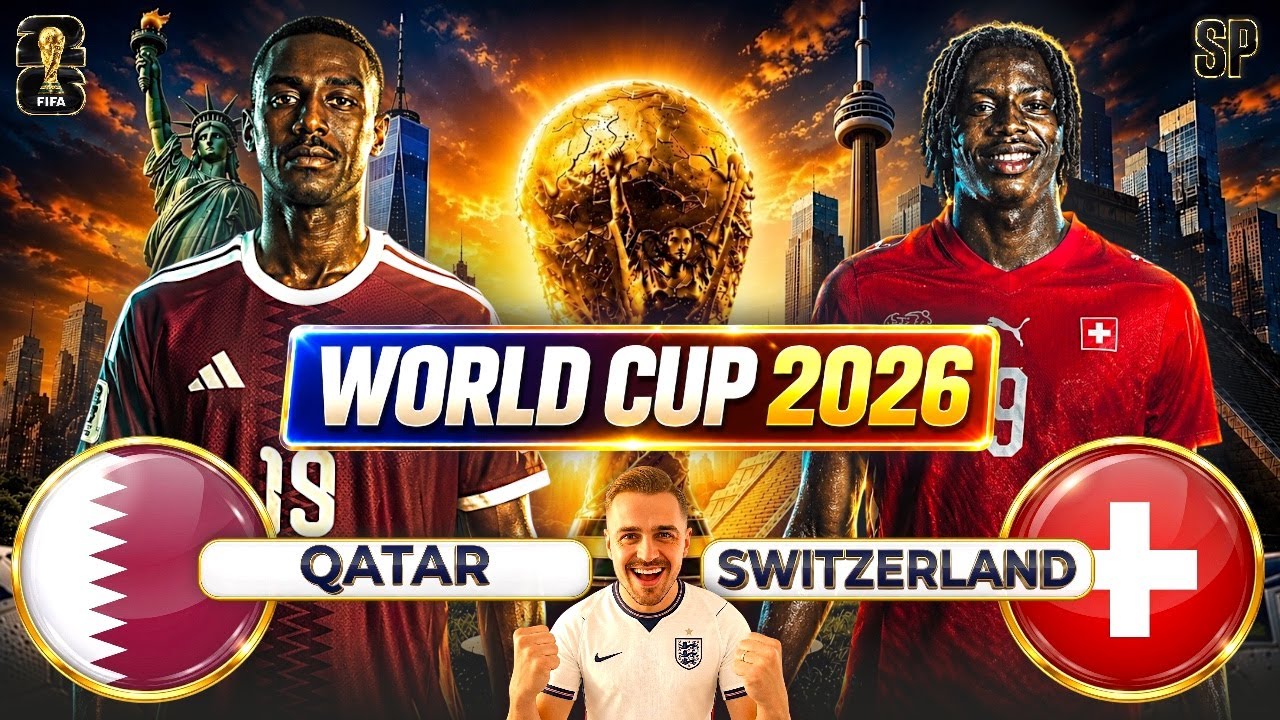 QATAR vs SWITZERLAND LIVE! | WORLD CUP 2026 | WATCHALONG + MATCH REACTIONS cover art