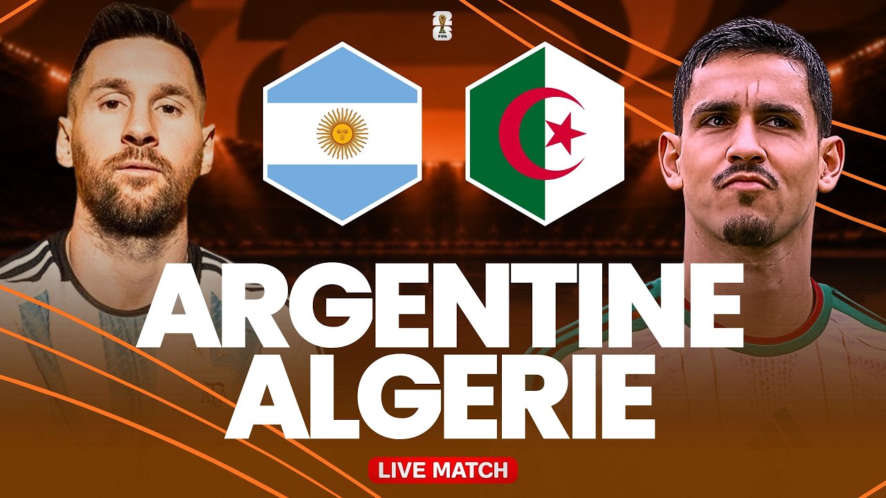 🔴🇦🇷🇩🇿 ARGENTINE 3-0 ALGÉRIE LIVE / Coupe du Monde 2026 / Tahia Djazairrrr (direct) 🔥 cover art