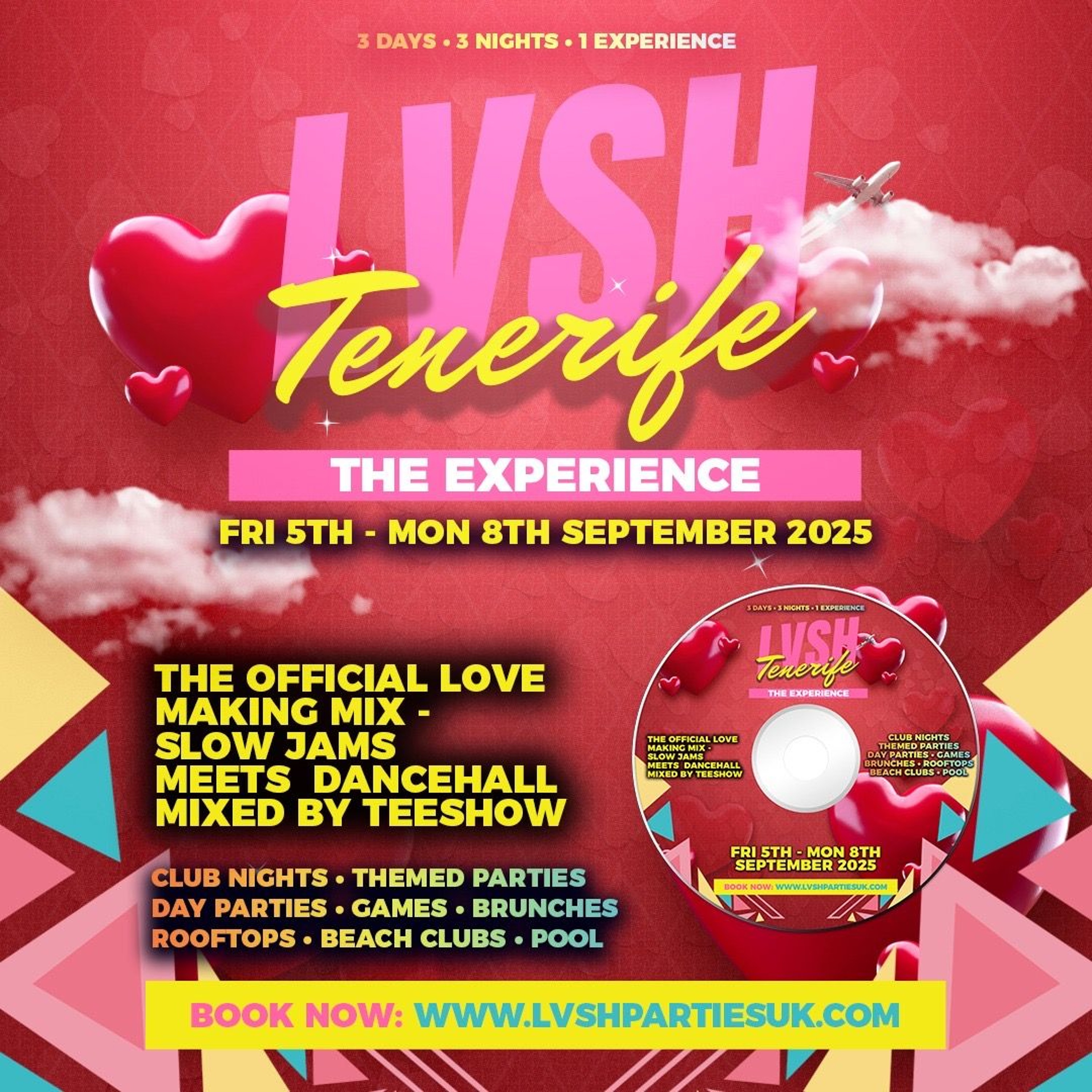 Lvsh Tenerife - Slow Jams & Dancehall - Valentine Special Mix CD (Mixed by DJ Teeshow) cover art