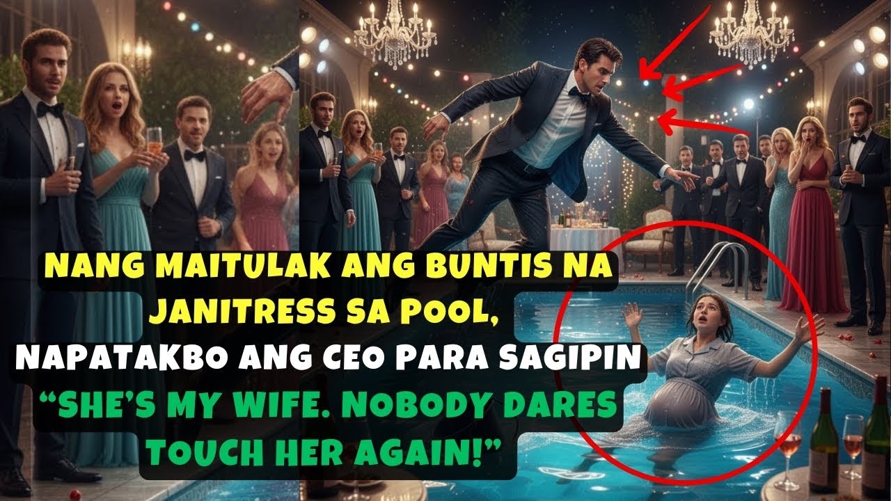 NANG MAITULAK ANG BUNTIT NA JANITRESS SA POOL,NAPATAKBO ANG CEO PARA SAGIPIN, "SHE'S MY WIFE. cover art