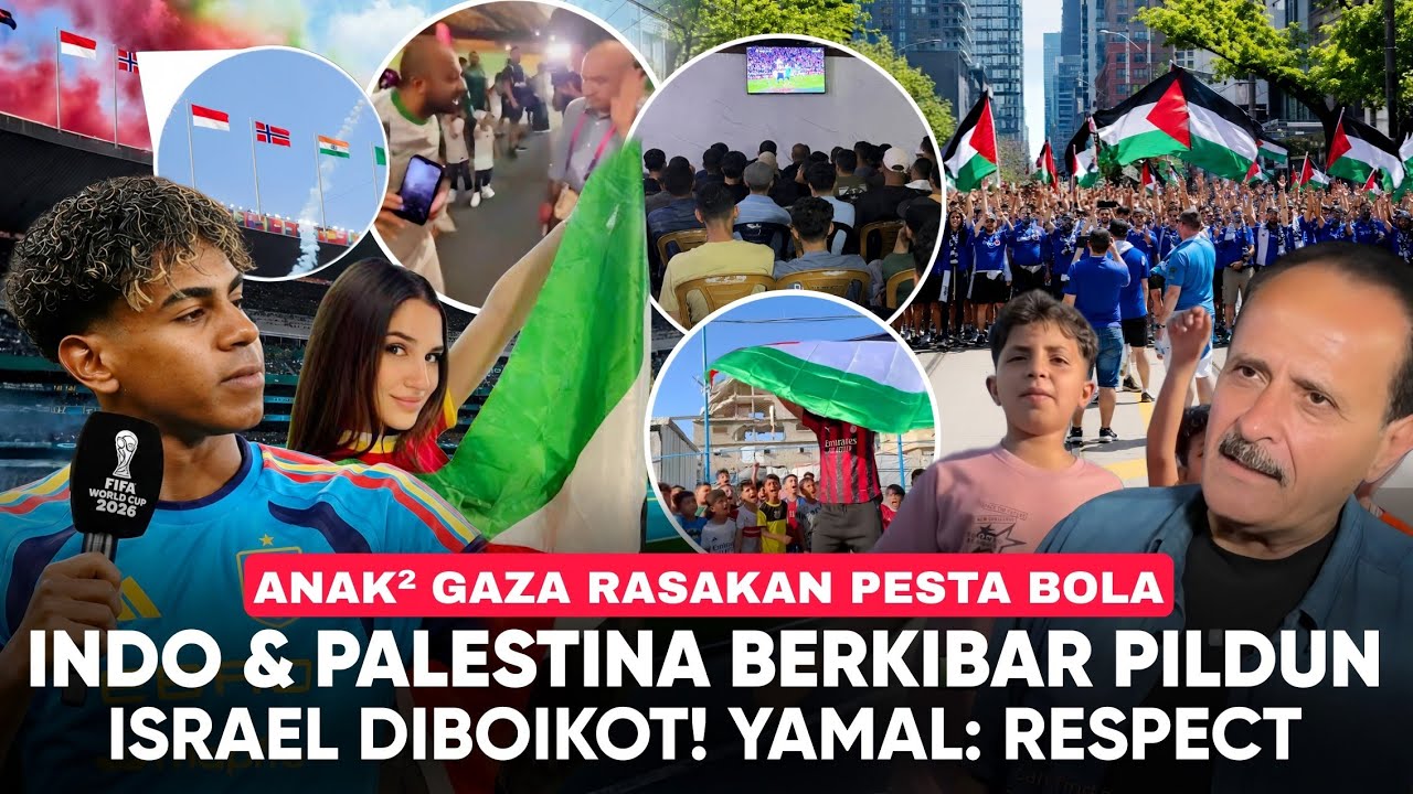 Bendera Indo-Palestina Berkibar! Anak² Gaza Rayakan Pildun Reporter Isr4el Diboikot, Yamal: Respect cover art