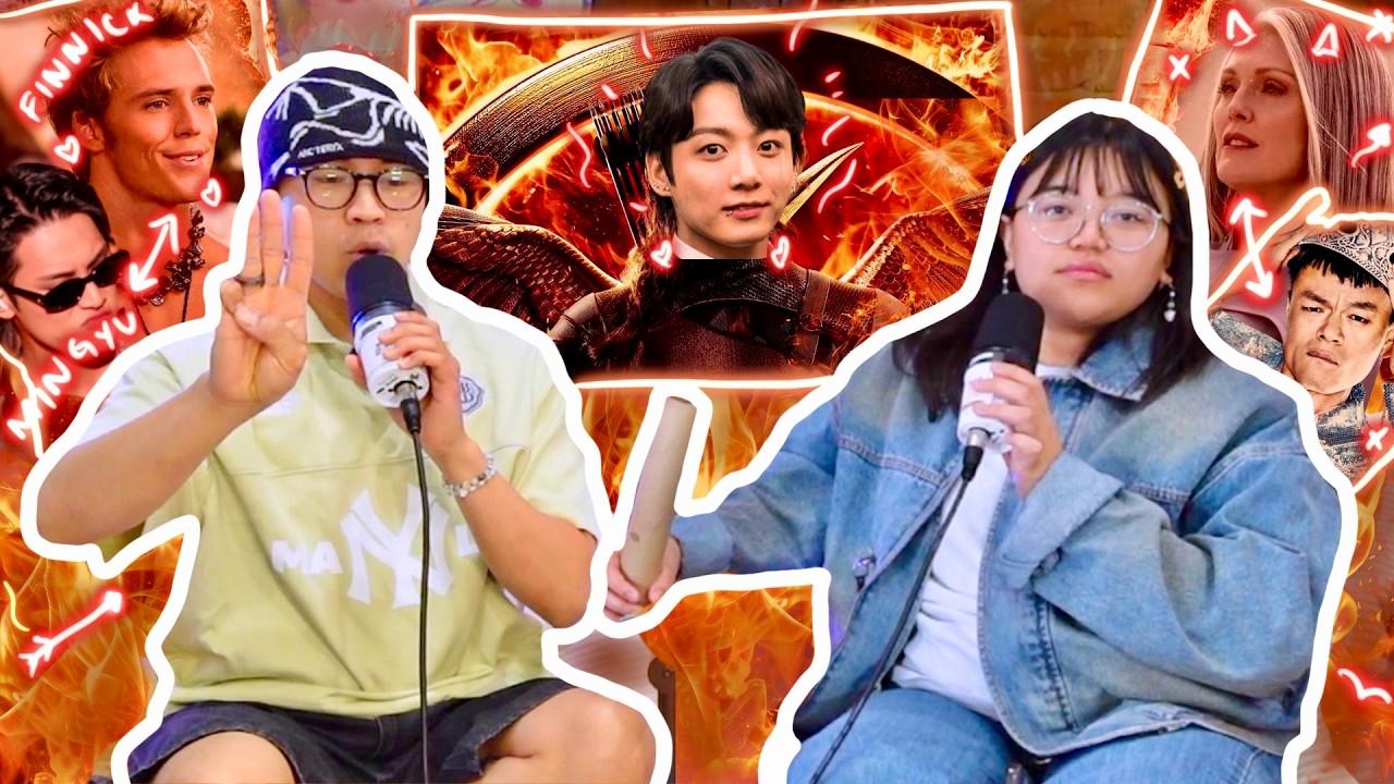 the hunger games but it's kpop idols cover art