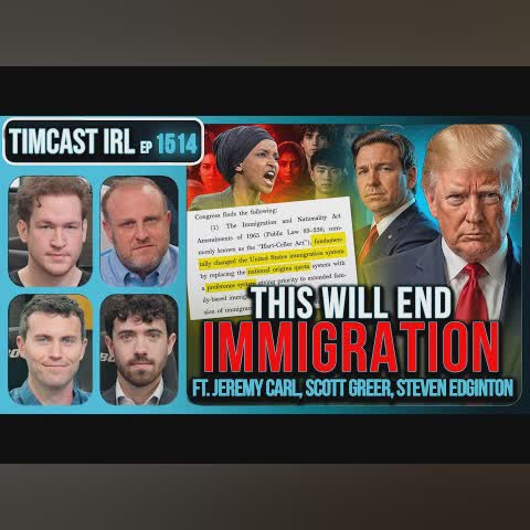 GOP Bill Will SLASH Immigration By 85%, GUT Hart-Celler Act | Timcast IRL cover art