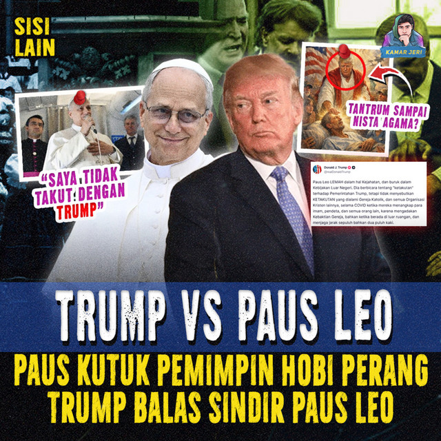 TRUMP SERANG PAUS LEO PEMIMPIN UMAT KATHOLIK AKIBAT DIANGGAP SUKA MEMULAI PERANG cover art