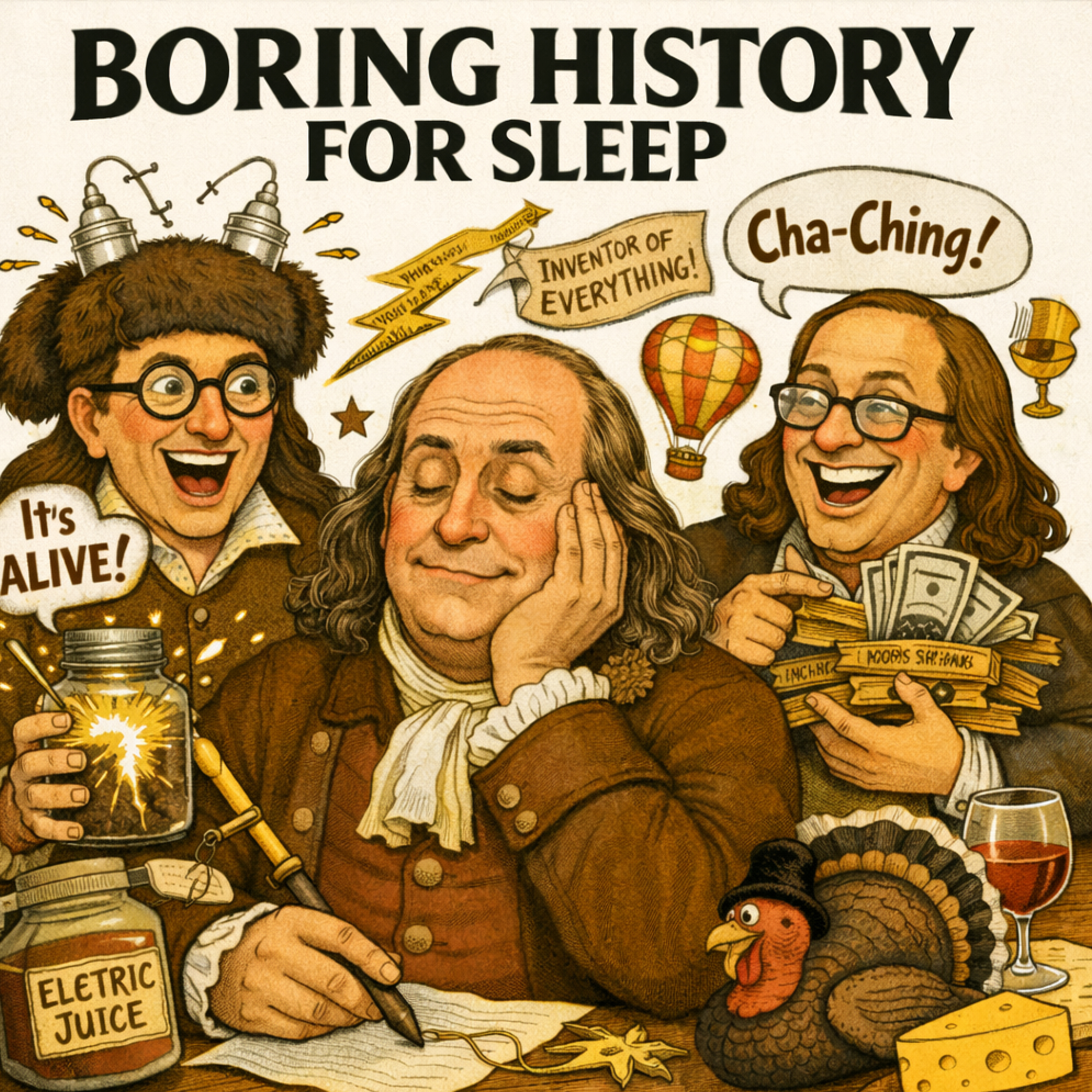 Benjamin Franklin — A Life of Curiosity and Contradictions ⚡ | Boring History for Sleep cover art