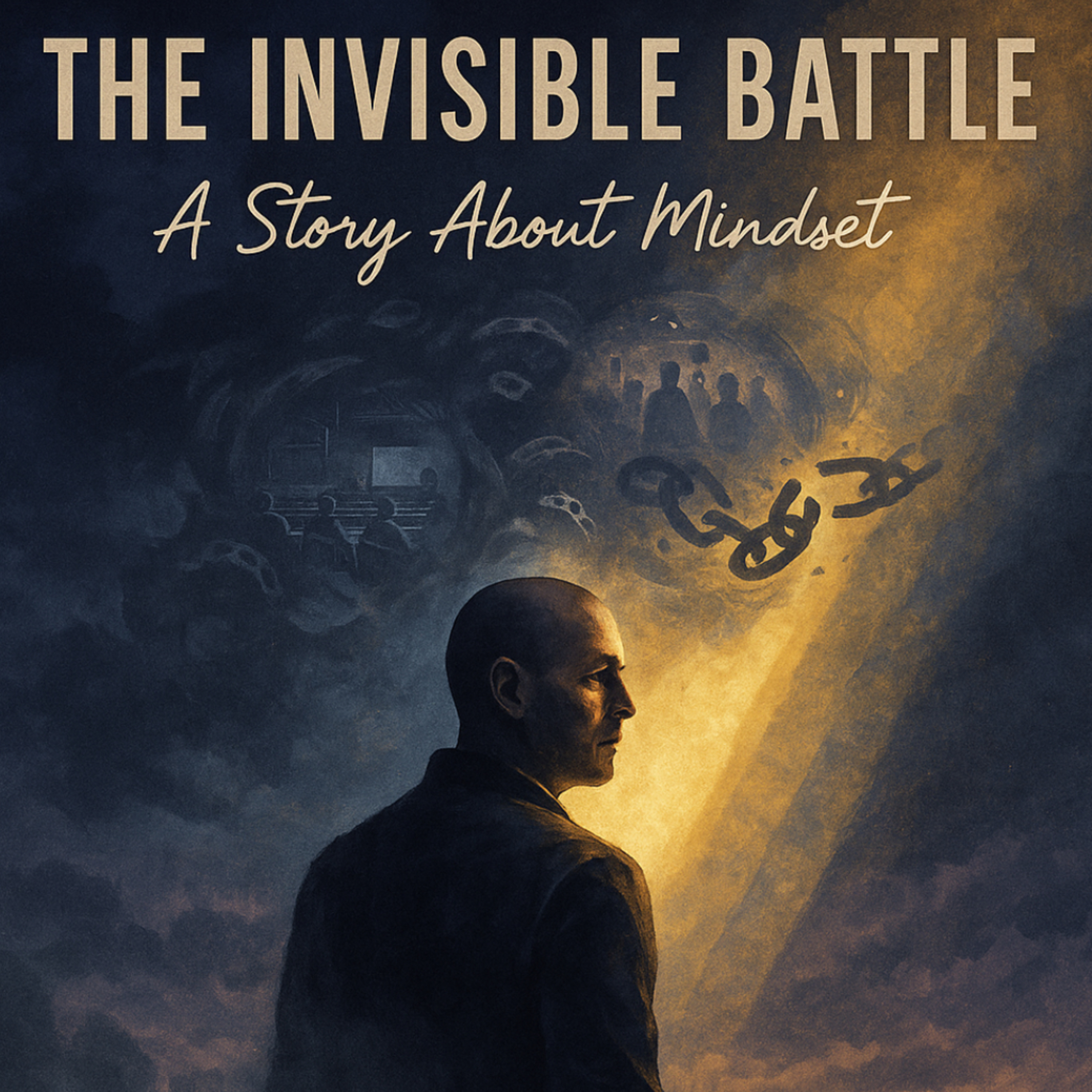 The invisible battle, a story about mindset. cover art