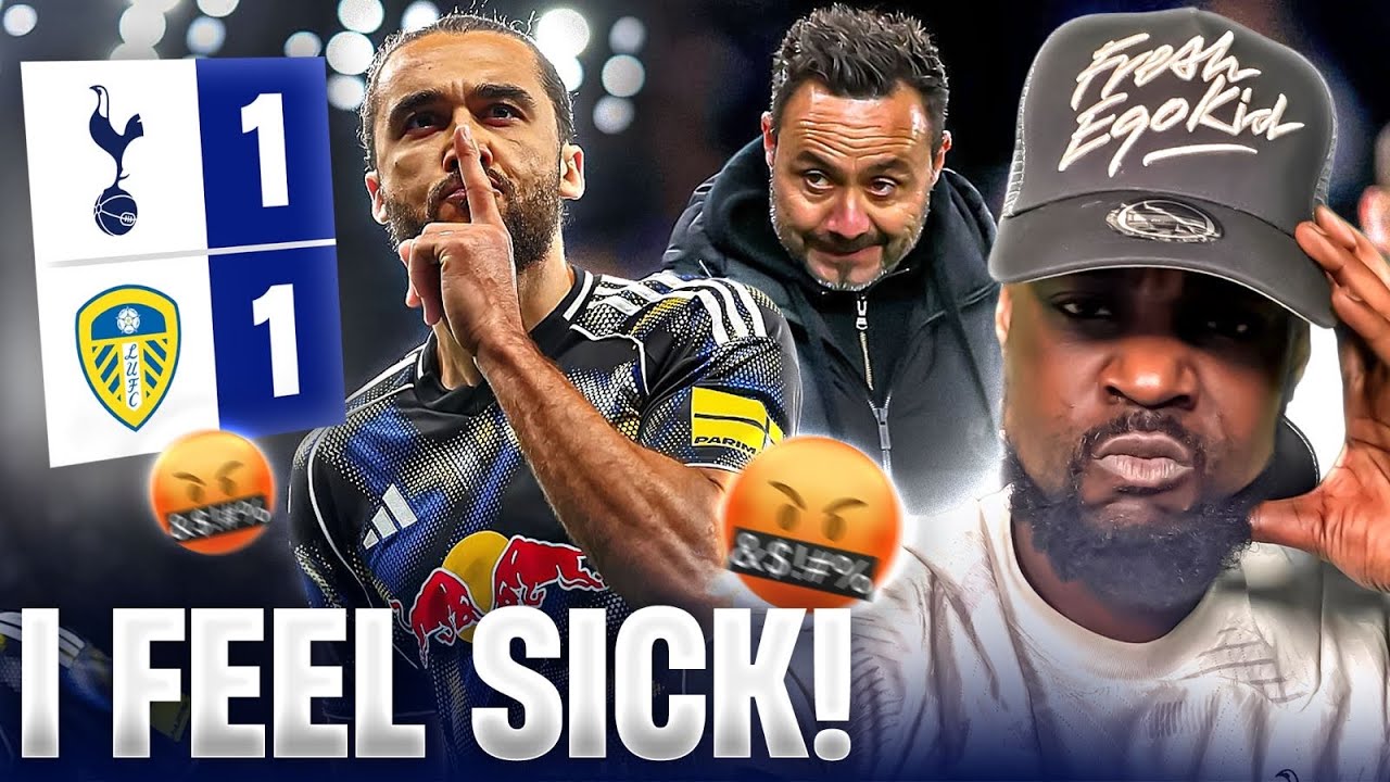 I FEEL SICK! 😡 Tottenham 1-1 Leeds EXPRESSIONS REACTS cover art