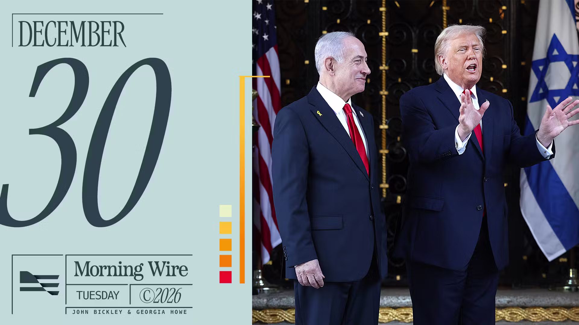 Trump Warns Tehran & Judge Releases Kirk Case Hearings | 12.30.25 cover art