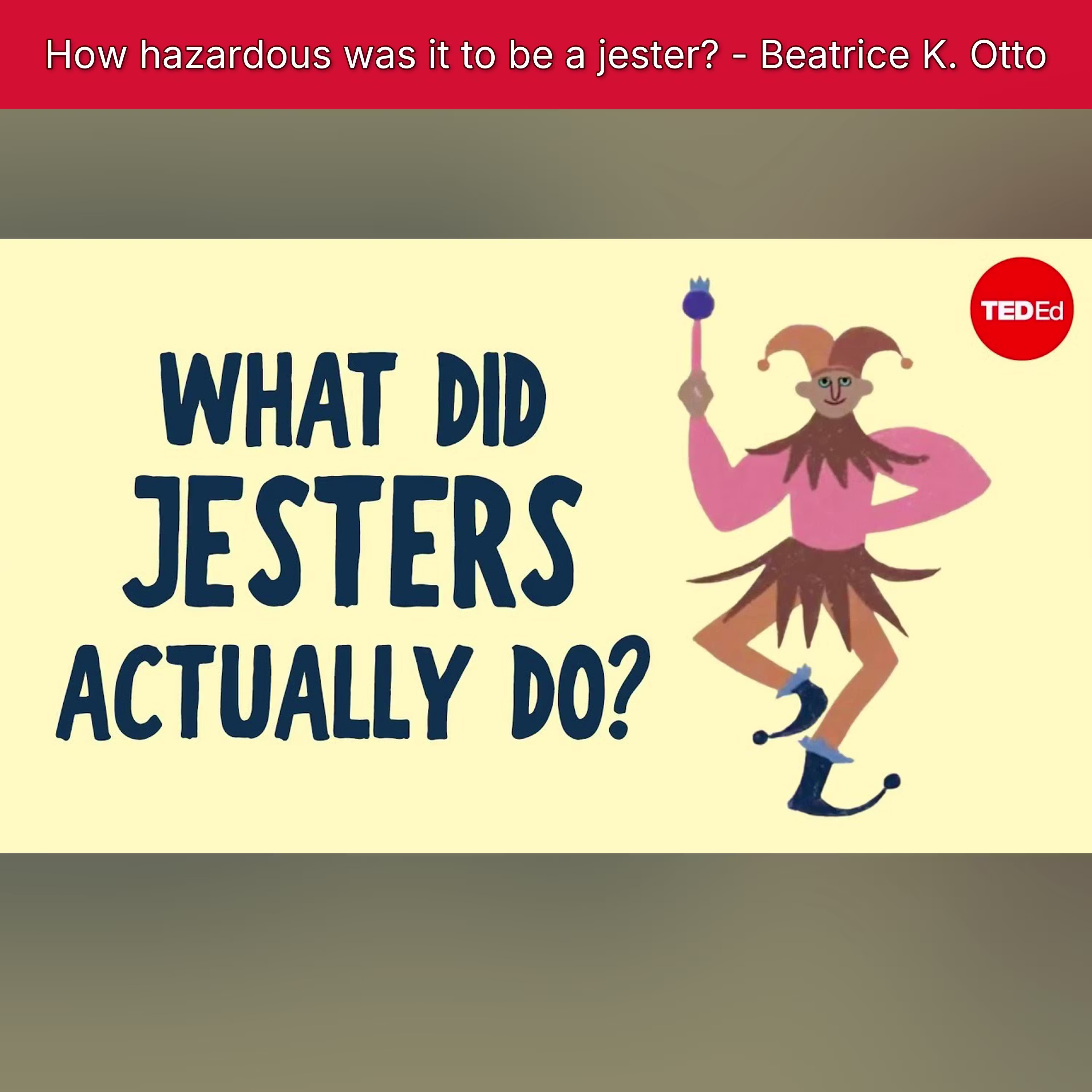 How hazardous was it to be a jester? - Beatrice K. Otto cover art