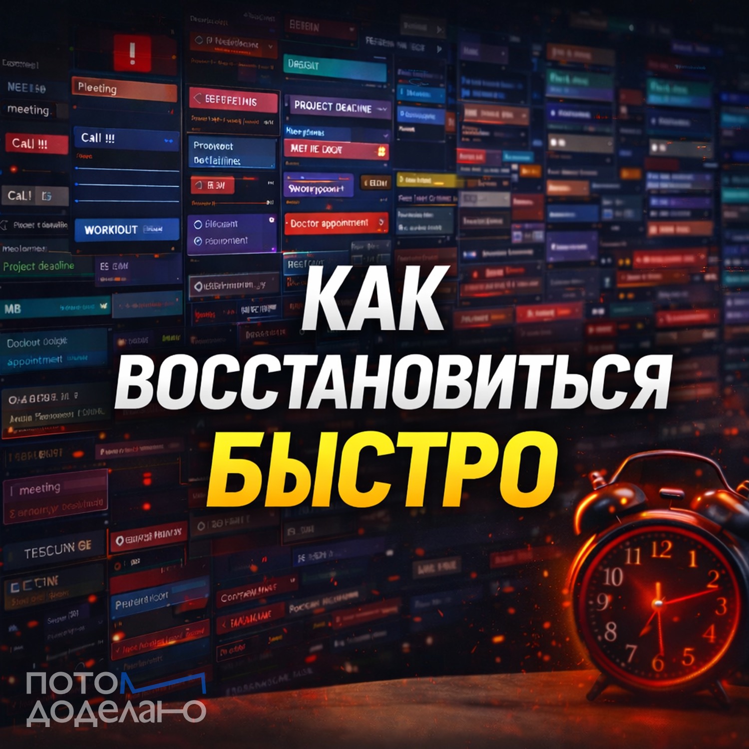 Как восстанавливаться, если совсем нет времени | Потом доделаю cover art