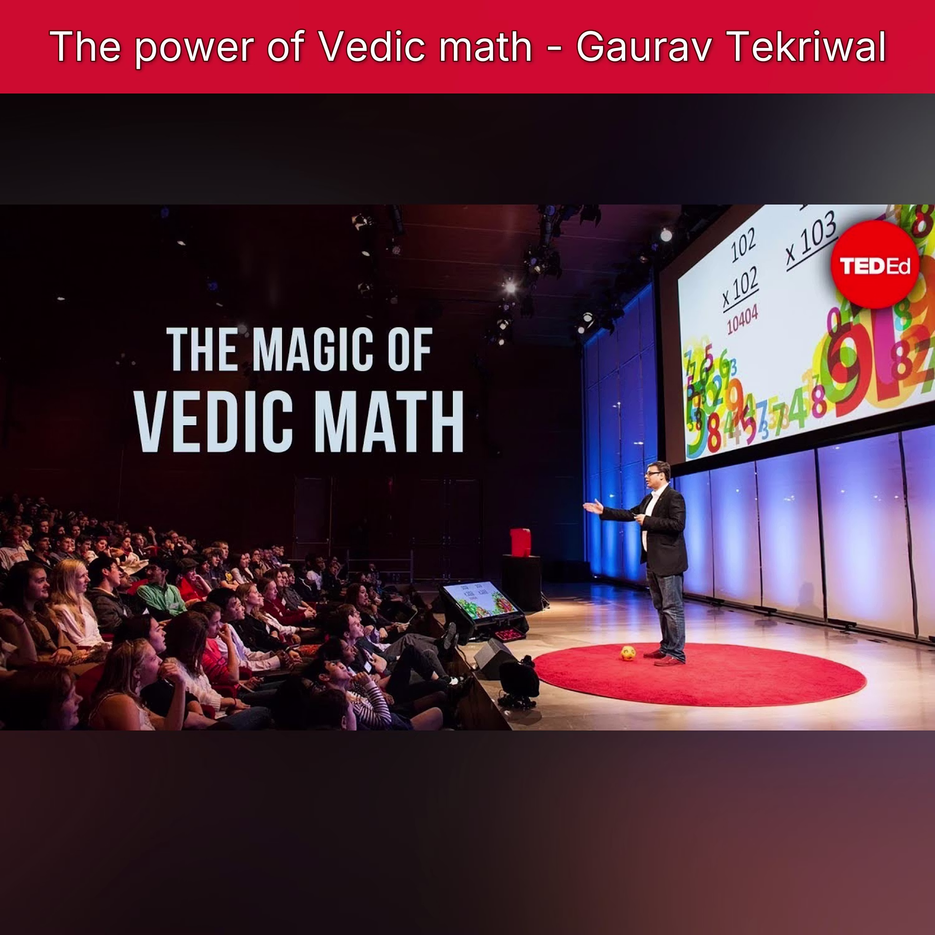 The power of Vedic math - Gaurav Tekriwal cover art