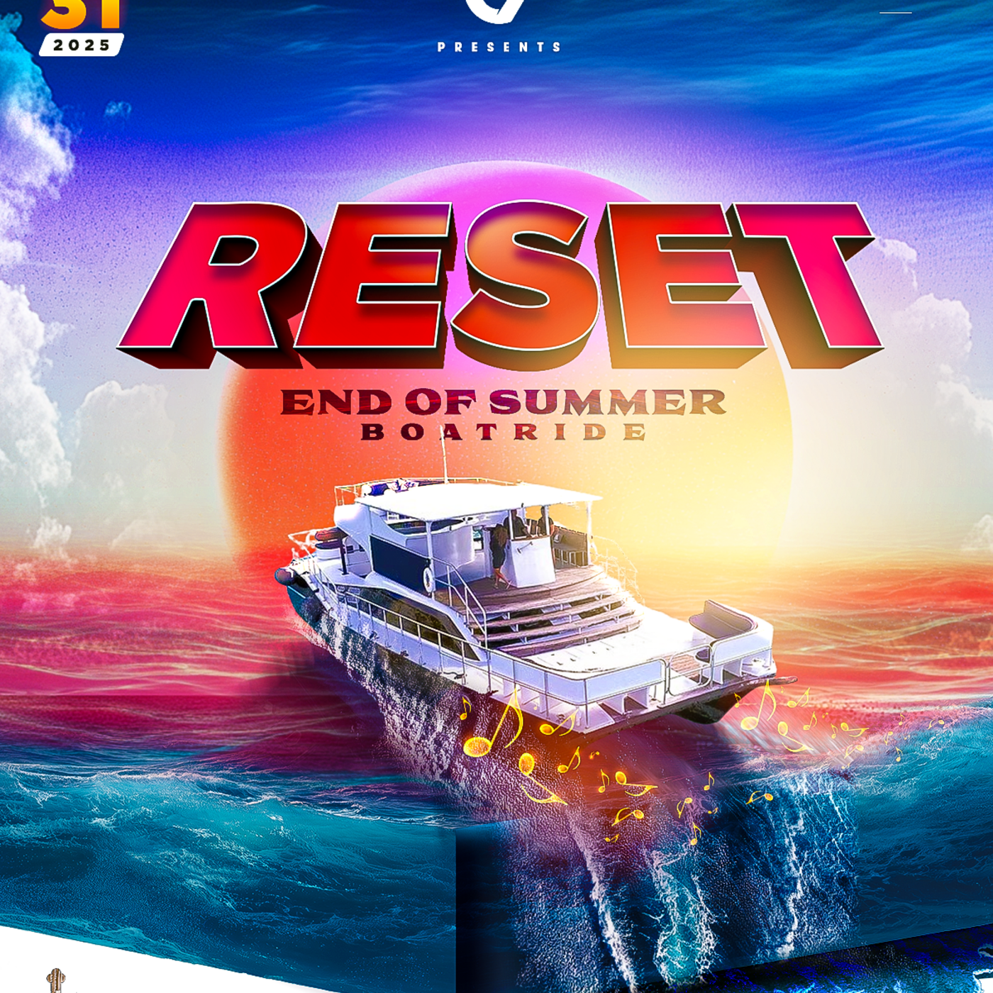 RESET BOATRIDE 31.8.25 - DJ RUSTY G & MISTA GENIUS LIVE cover art