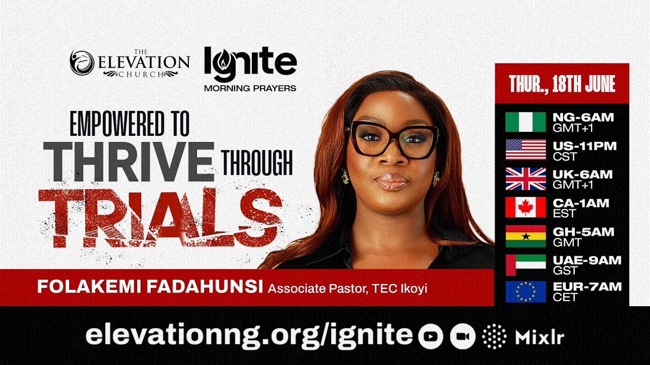 Ignite Morning Prayer||Pastor Folakemi Fadahunsi||Thursday,June.18th,2026