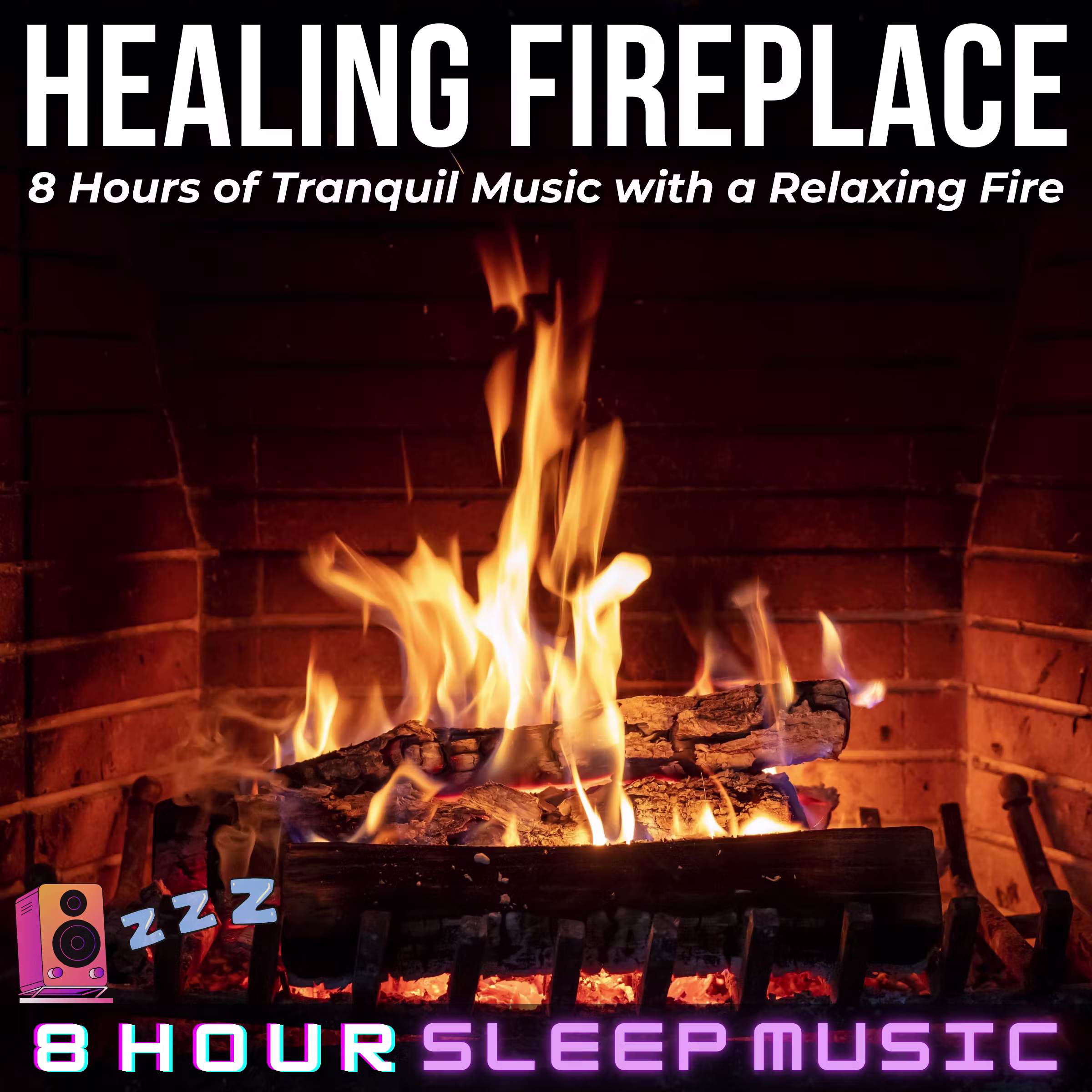 ๐ฅ 8 Hour Healing Fireplace | Tranquil Meditation Music with Relaxing Fire Sounds for Peaceful Sleep ๐ค cover art
