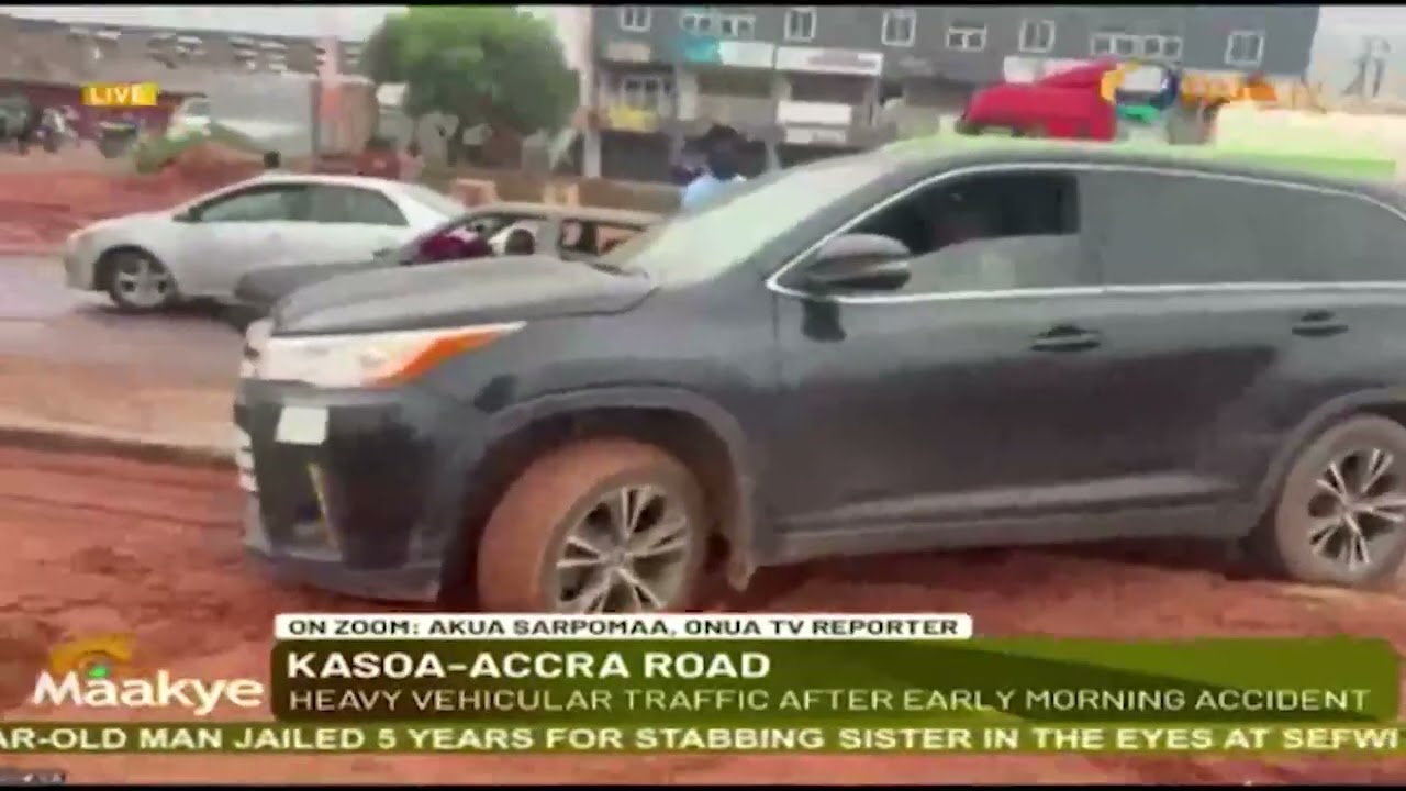 Report from the Kasoa–Accra road as motorists battled heavy vehicular traffic earlier this morning cover art