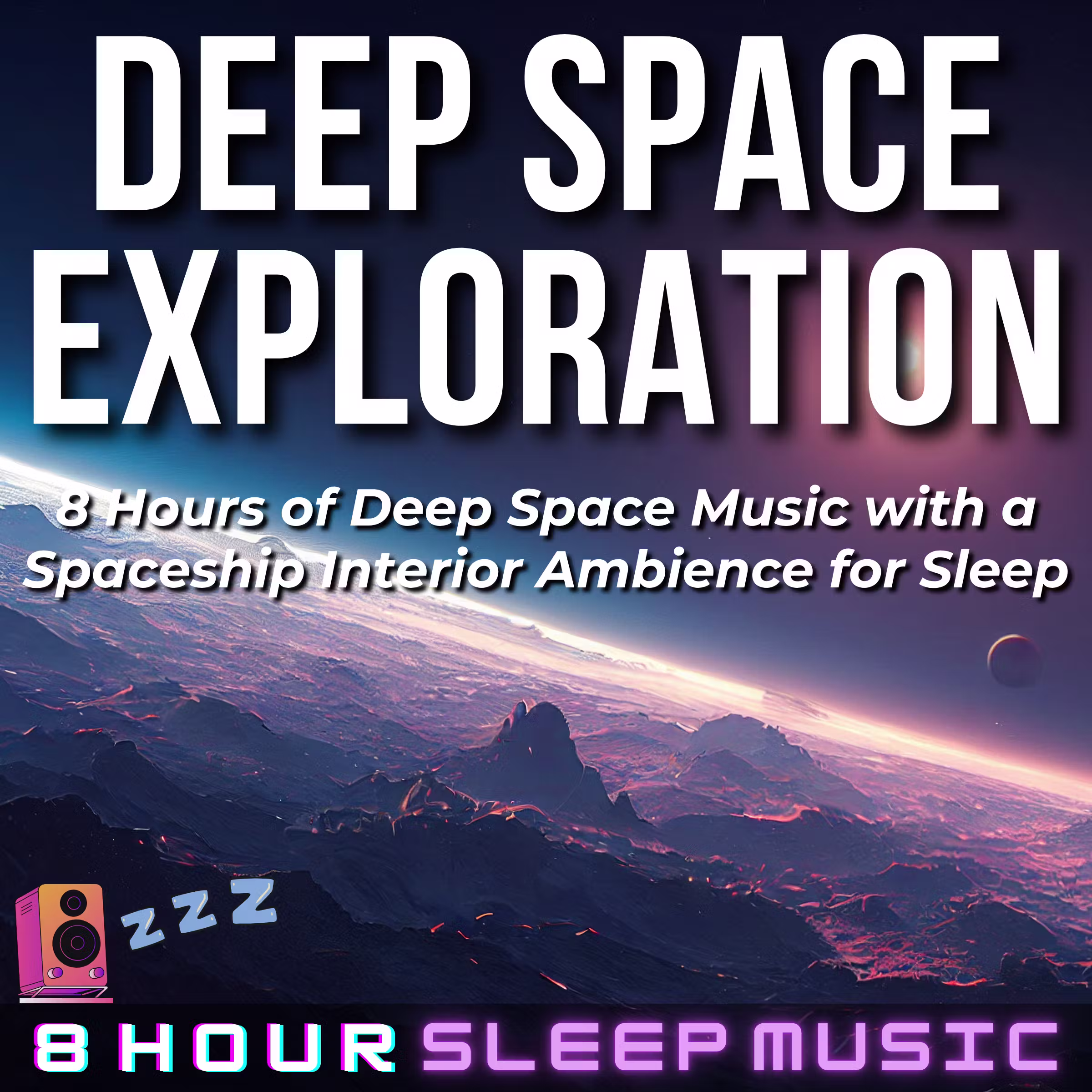 ๐ธ Deep Space Exploration | 8 Hours of Deep Space Music with a Spaceship Interior Ambience for Sleep and Relaxation ๐ช cover art