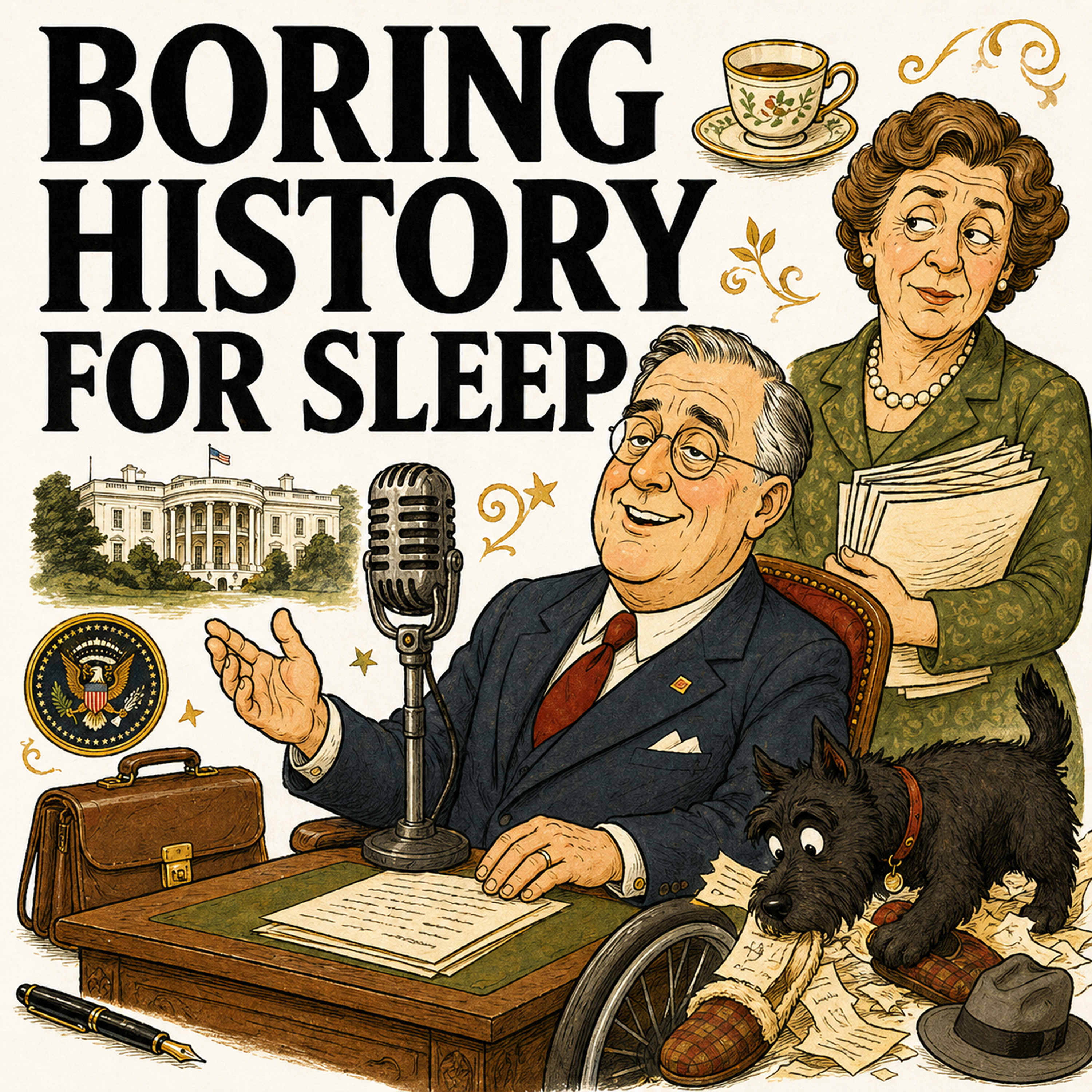 The Public and Private Life of Franklin D. Roosevelt 🇺🇸🏛️ | The Man Who Led America Through Crisis | Boring History For Sleep cover art
