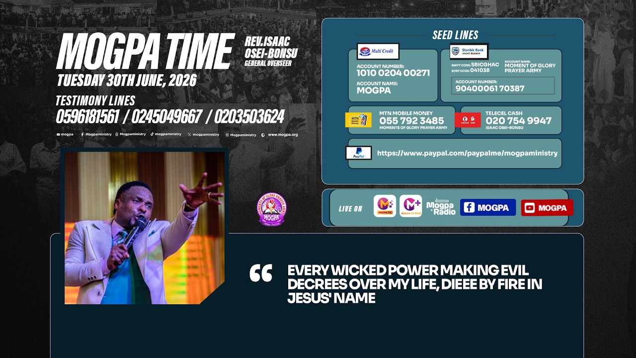 DEFEATING THE ALTARS SPEAKING AGAINST YOU  || MOGPA TIME WITH REV O B || 30 - 06 - 2026 cover art