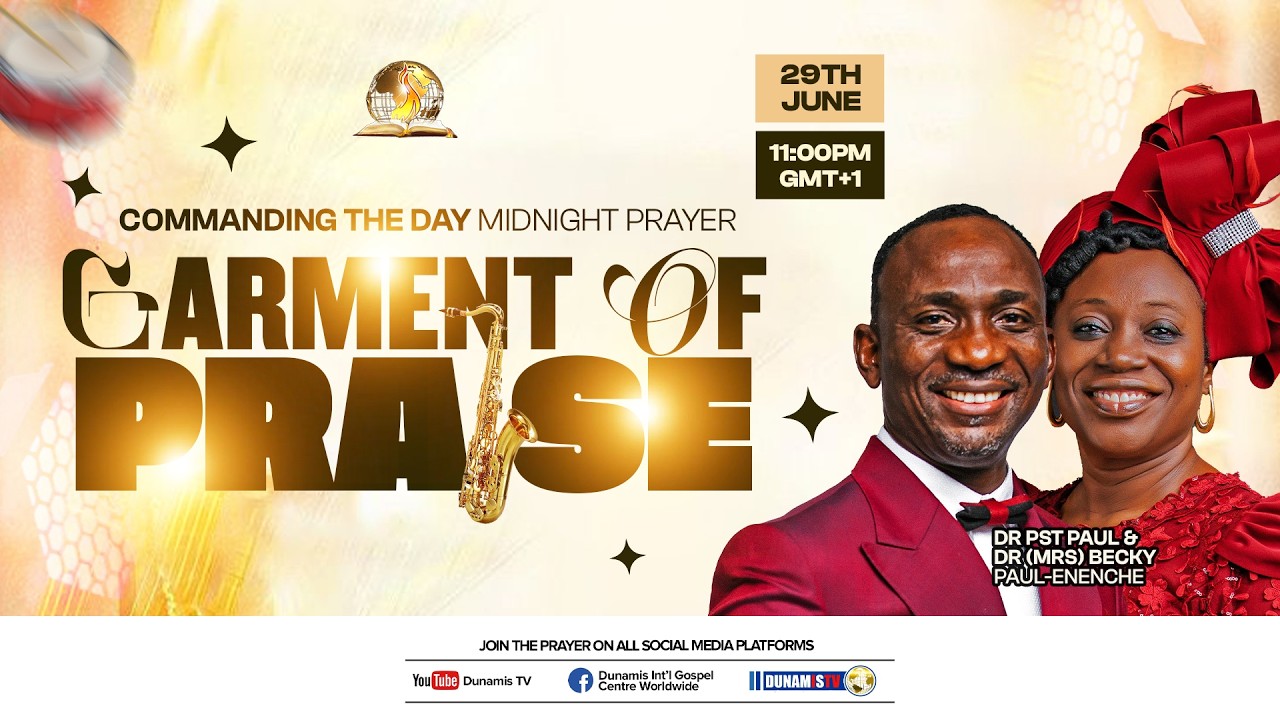 COMMANDING THE DAY MIDNIGHT PRAYER || GARMENT OF PRAISE || 29-06-2026 cover art