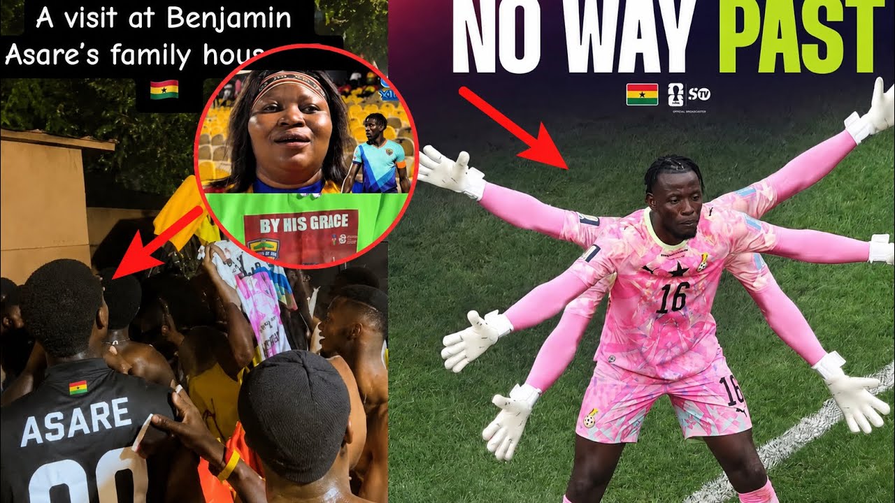 WOW 🤩 FANS STORM BENJAMIN ASARE HOUSE, WIFE SPEAKS❤️🔥FACING HARRY KANE IS NORMAL🔥GHANA 0-0 ENGLAND cover art