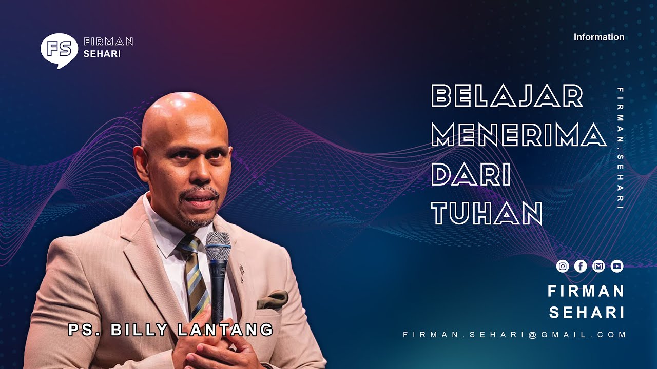 BELAJAR MENERIMA DARI TUHAN - PS. BILLY LANTANG - Firman Sehari cover art