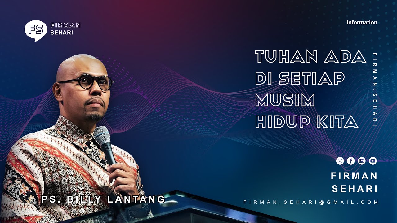 TUHAN ADA DI SETIAP MUSIM HIDUP KITA - PS. BILLY LANTANG - Firman Sehari cover art