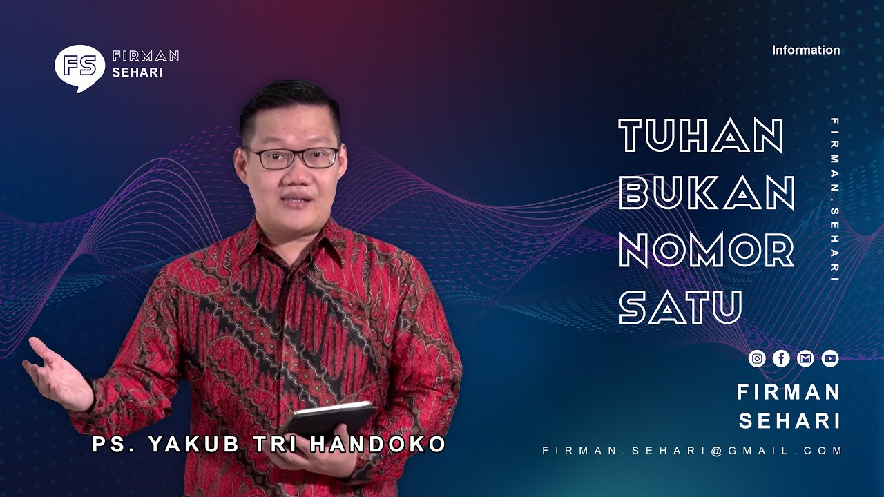 TUHAN BUKAN NOMOR SATU - PS. YAKUB TRI HANDOKO - Firman Sehari cover art