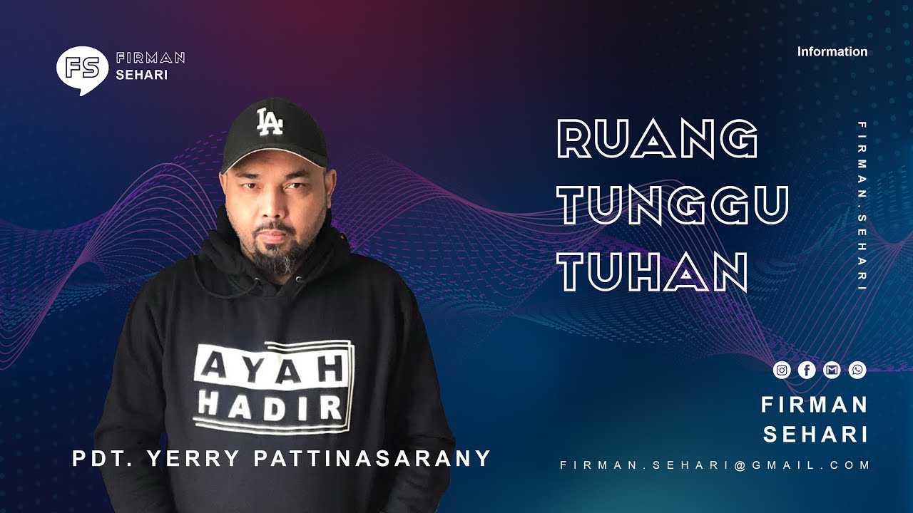 RUANG TUNGGU TUHAN - PDT. YERRY PATTINASARANY - Firman Sehari cover art