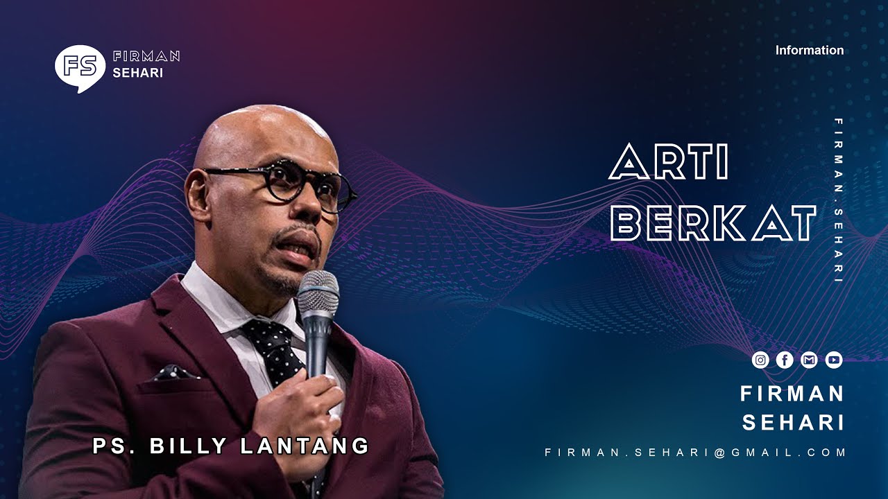 ARTI BERKAT - PS. BILLY LANTANG - Firman Sehari cover art