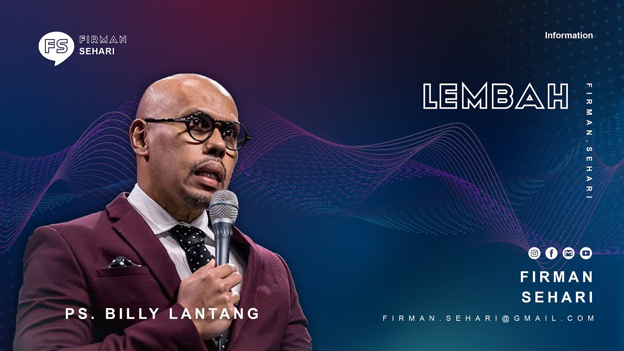 LEMBAH - PS. BILLY LANTANG - Firman Sehari cover art