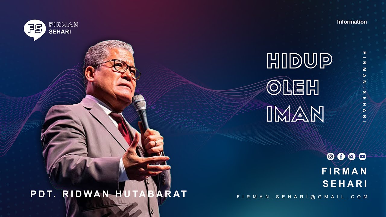 HIDUP OLEH IMAN - PDT. RIDWAN HUTABARAT - Firman Sehari cover art
