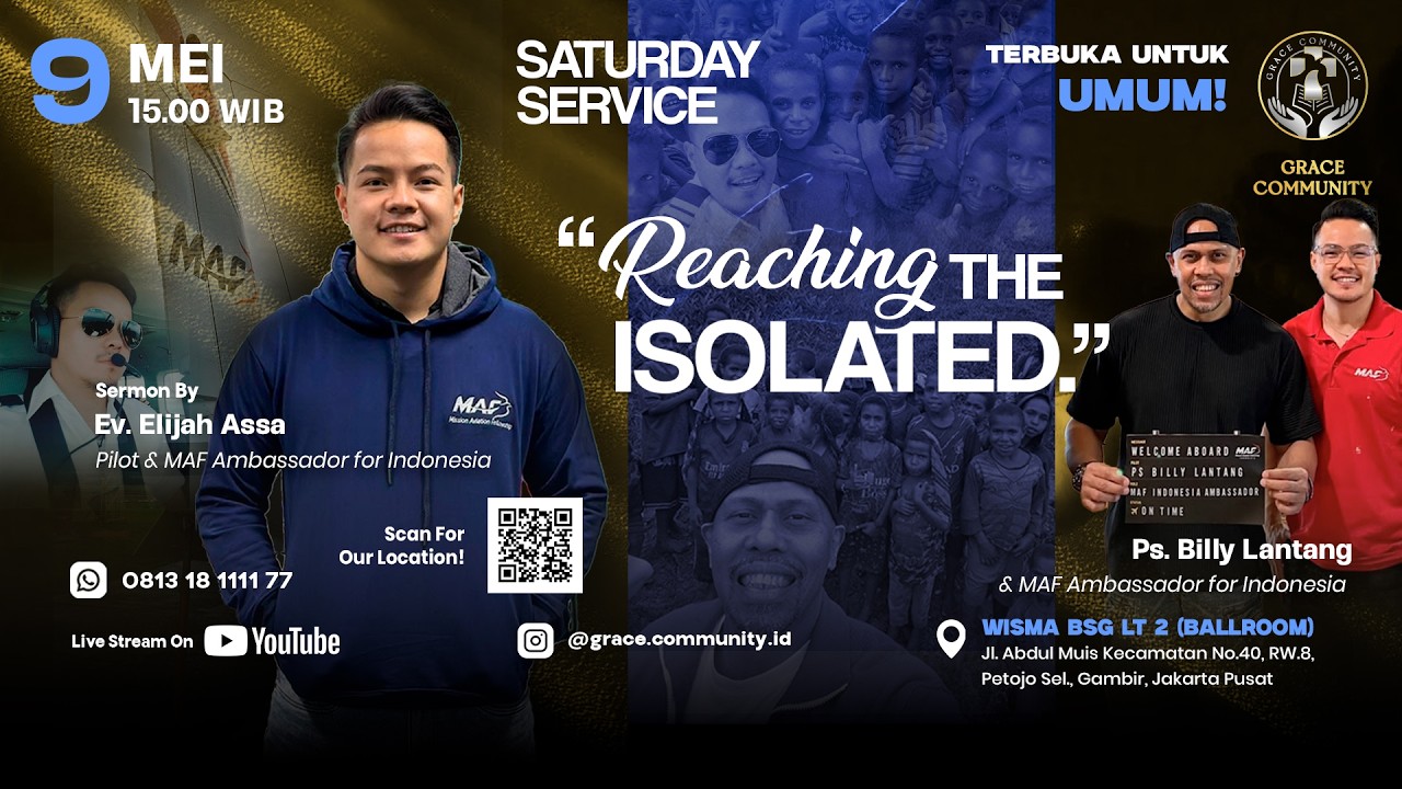 LIVESTREAMING🔴 "REACHING THE ISOLATED" - Ev. Elijah Assa - 9 Mei 2026 cover art