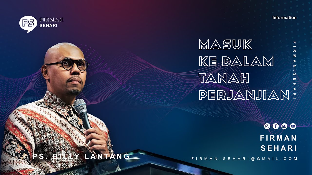 MASUK KE DALAM TANAH PERJANJIAN - PS. BILLY LANTANG - Firman Sehari cover art