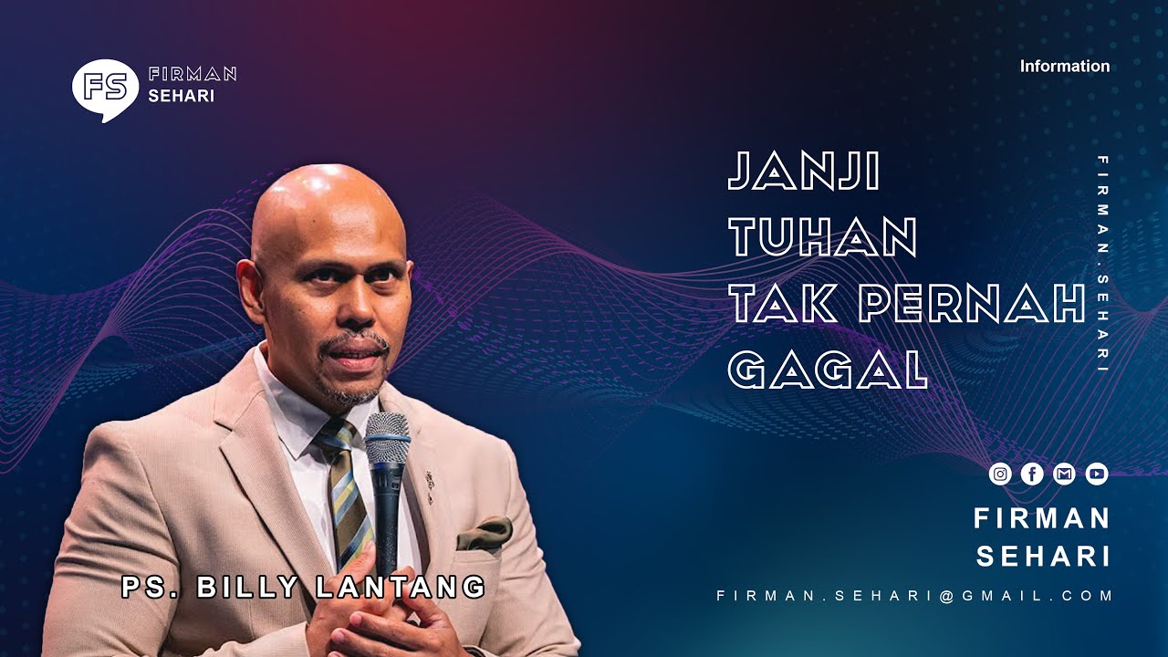 JANJI TUHAN TAK PERNAH GAGAL - PS. BILLY LANTANG - Firman Sehari cover art