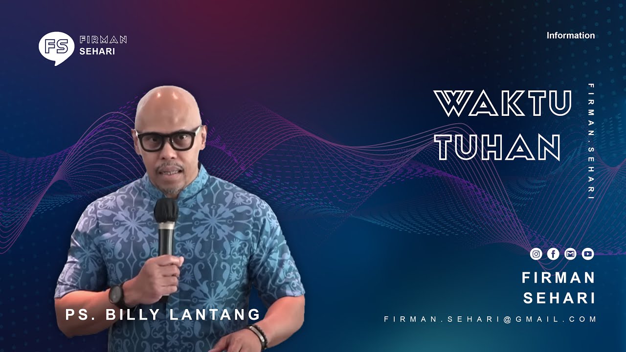 WAKTU TUHAN - PS. BILLY LANTANG - Firman Sehari cover art