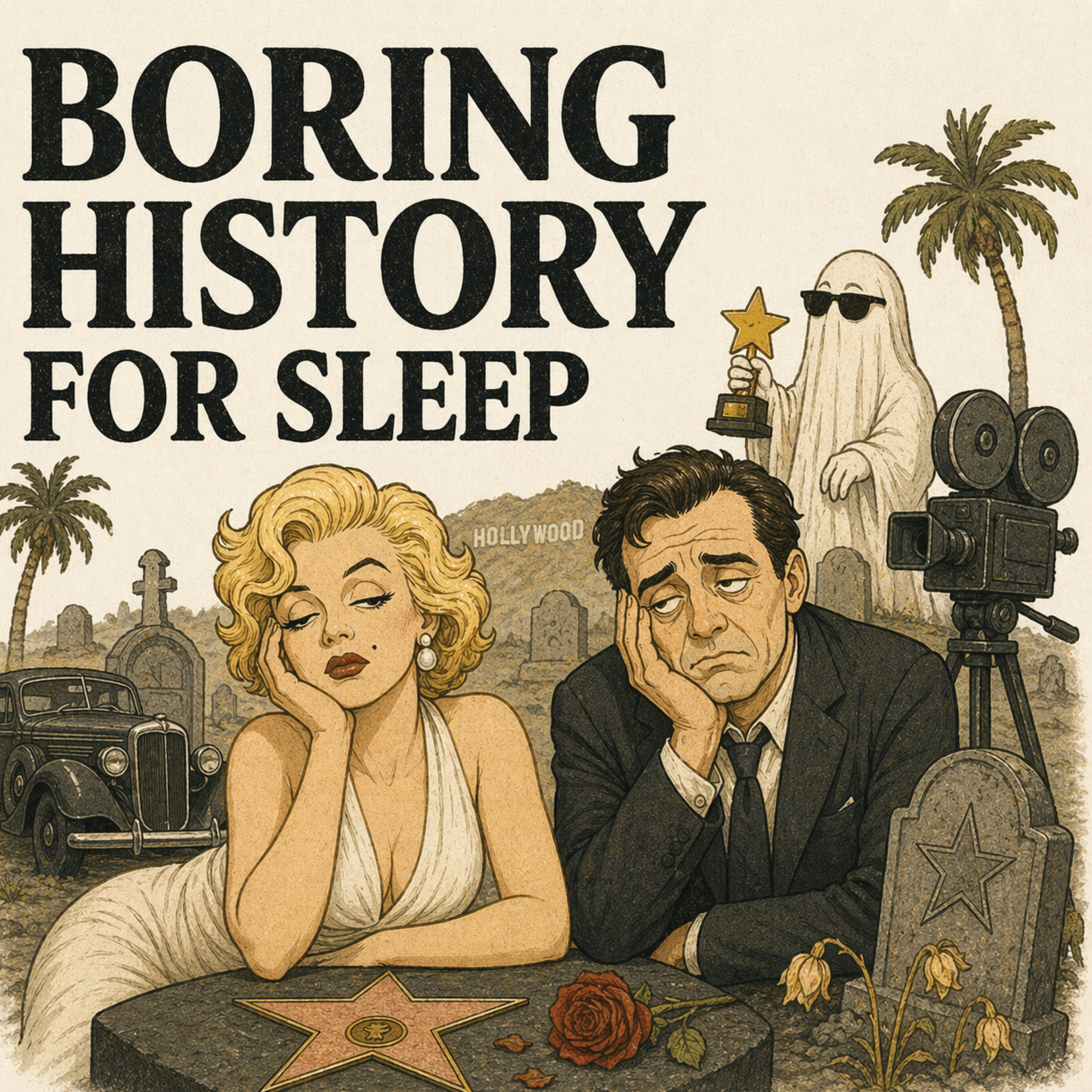 Crime, Scandal & Tragedy in Hollywood’s Graveyard 🎬🪦 | Secrets Beneath the Stars | Boring History For Sleep cover art