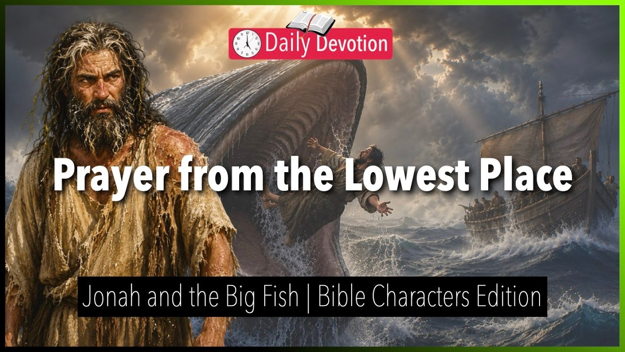 June 22: Prayer from the Lowest Place - Jonah and the Big Fish - Jonah 2 - 365 Daily Devotions cover art