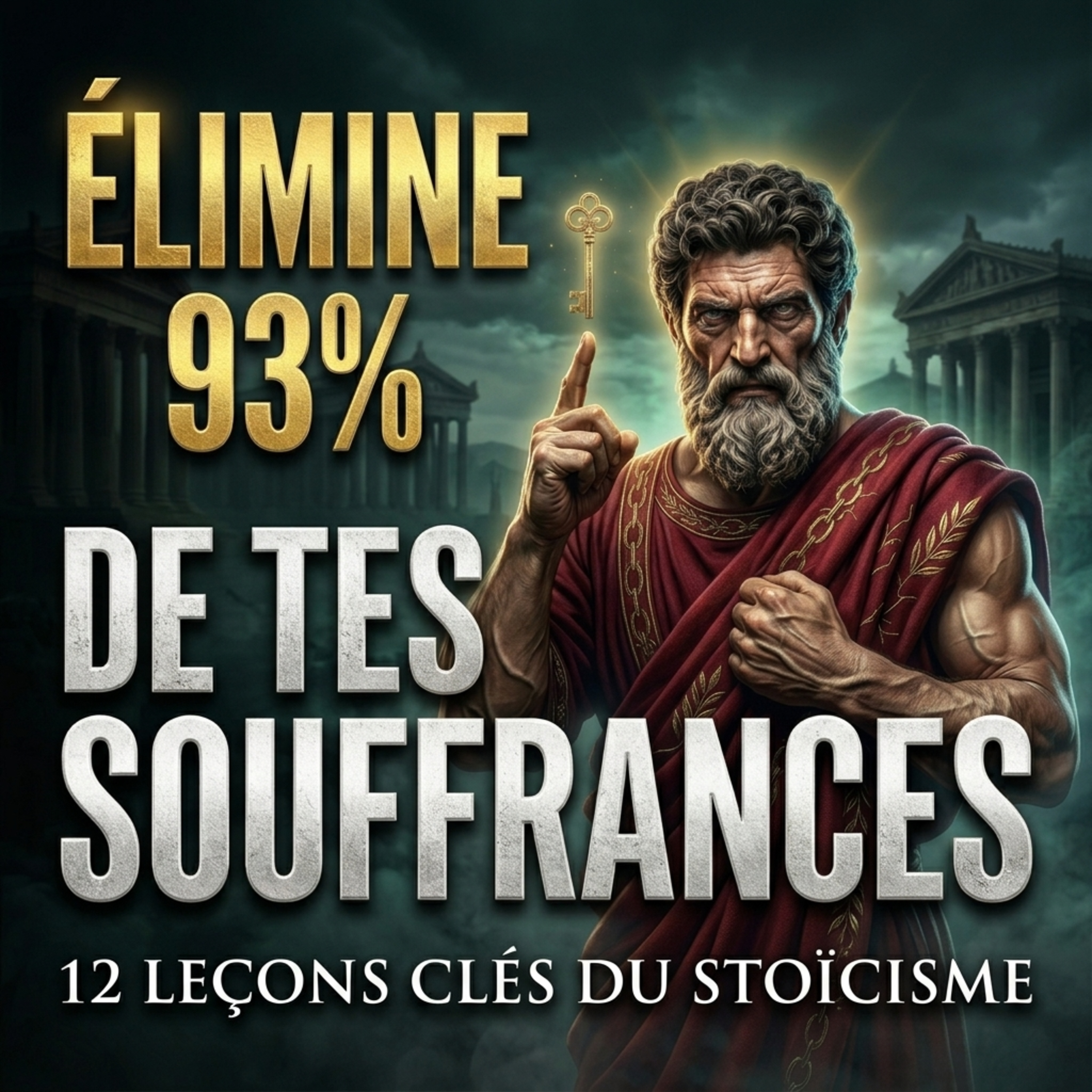 OBLIGE-TOI À VIVRE COMME UN STOÏCIEN ET ÉLIMINE 93% DE TA SOUFFRANCE QUOTIDIENNE –12 LEÇONS STOÏQUE cover art