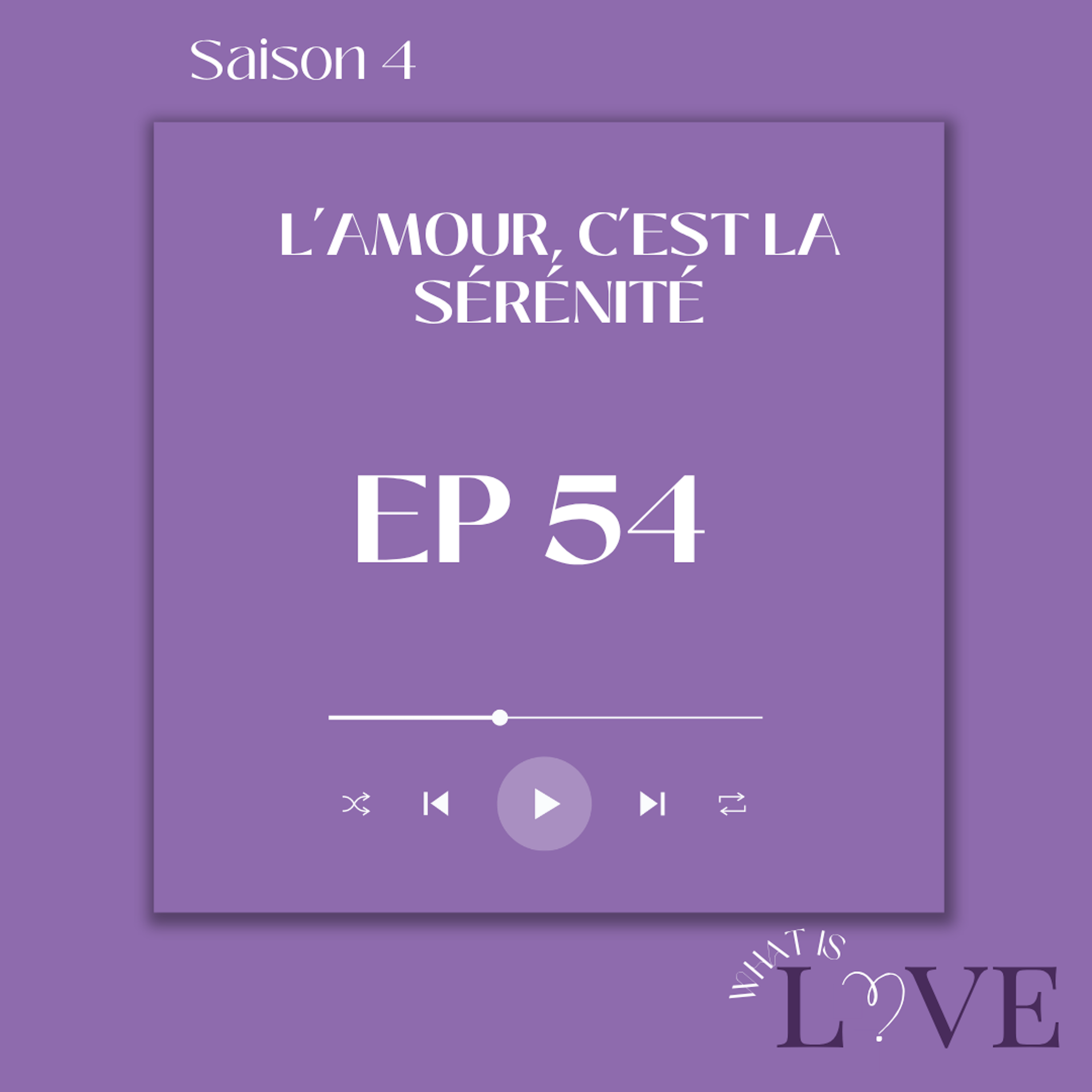 L'amour, c'est la sérénité