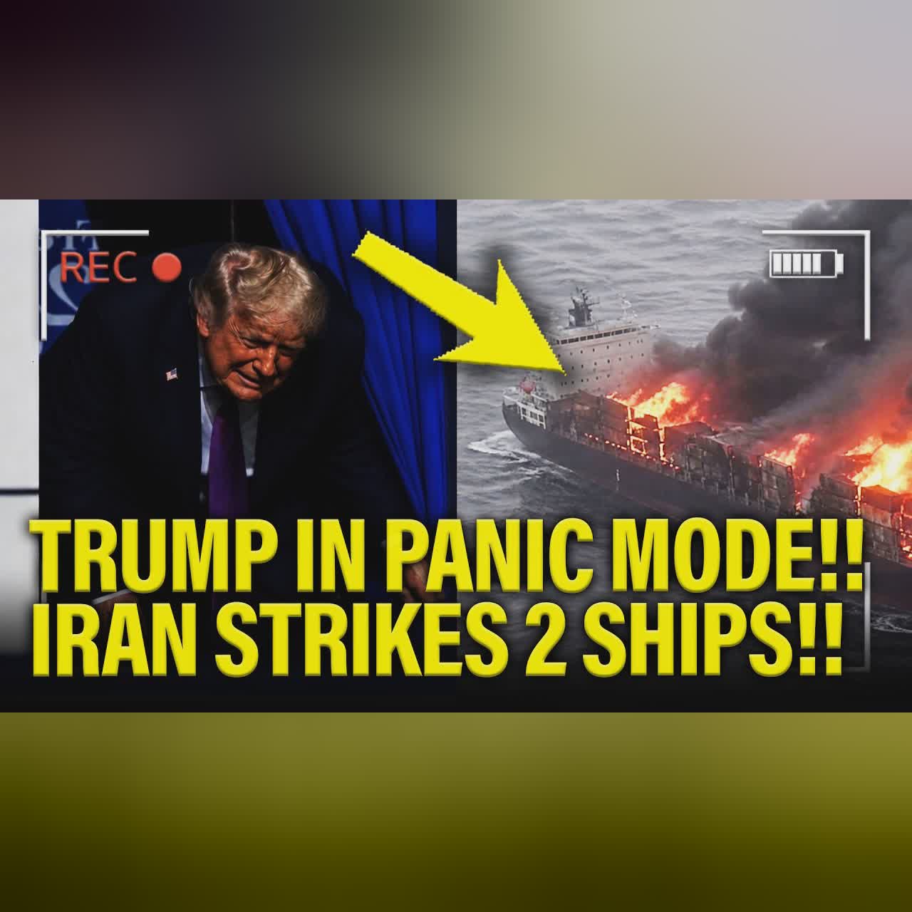 Trump PANICS as IRAN STRIKES 2 SHIPS!!! cover art