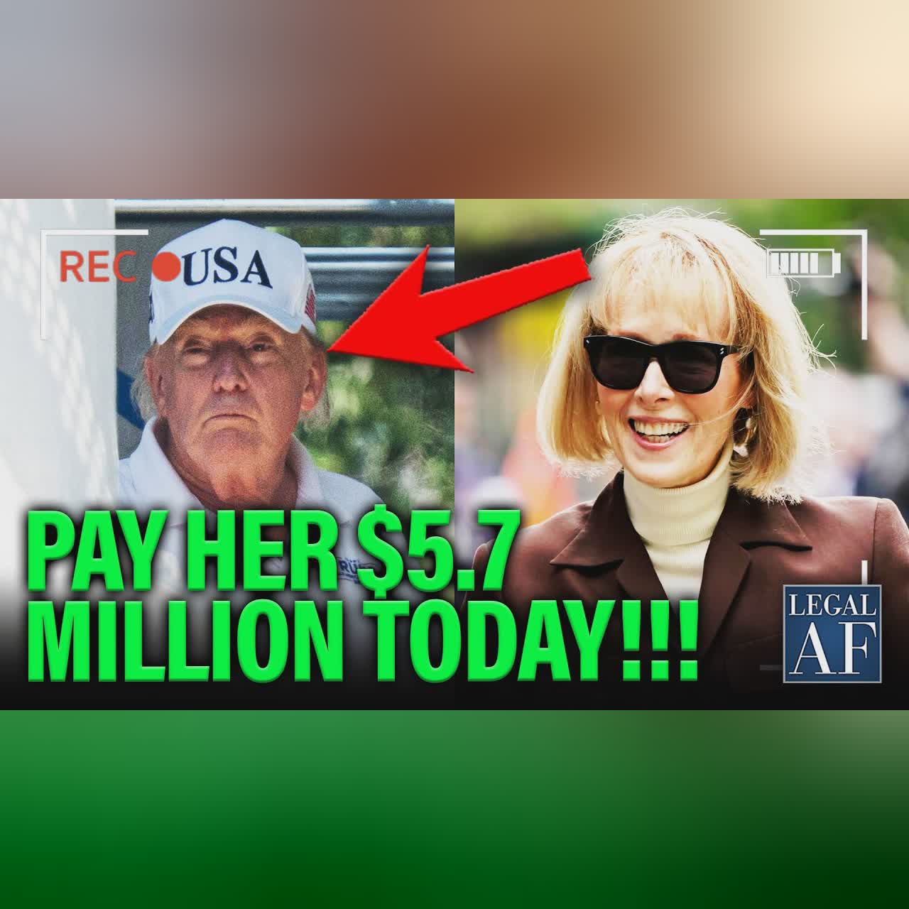 Trump SQUIRMS as Judge Orders Him to IMMEDIATELY Pay Sex Abuse Survivor $5.7 Million TODAY! cover art