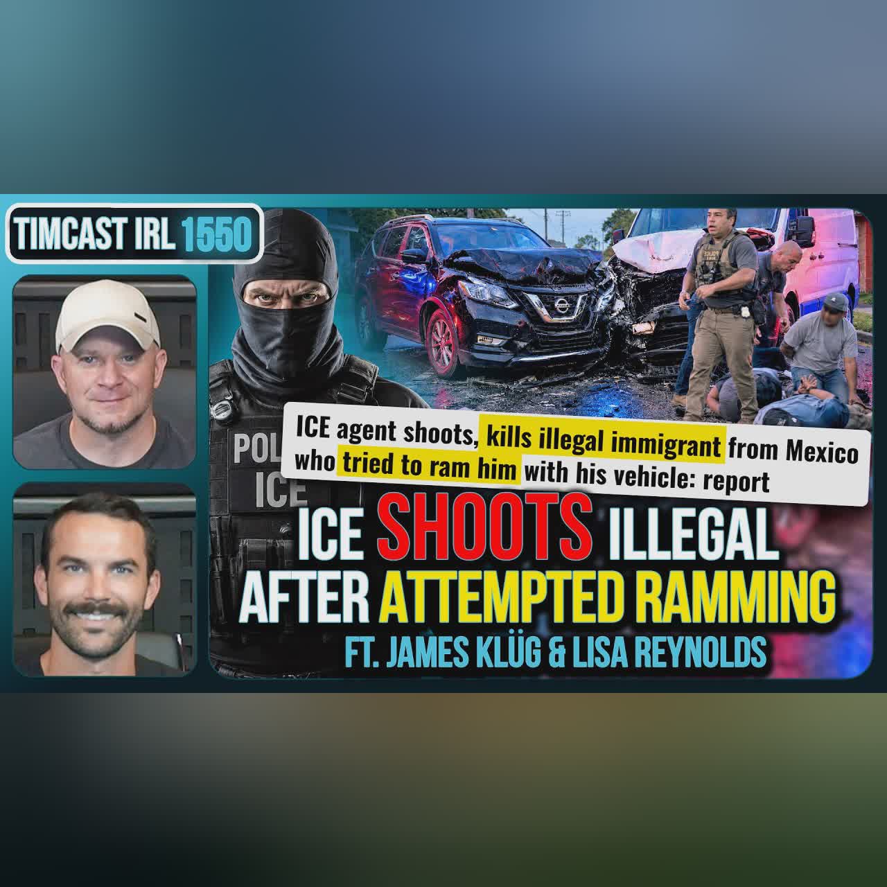 ICE SHOOTS Illegal After Trying To RUN OVER Agents | Timcast IRL cover art