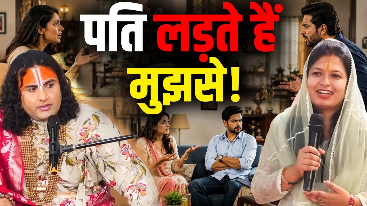 पति शॉपिंग भी नहीं कराते और हर बात पर लड़ते हैं | Aniruddhacharya Ji cover art