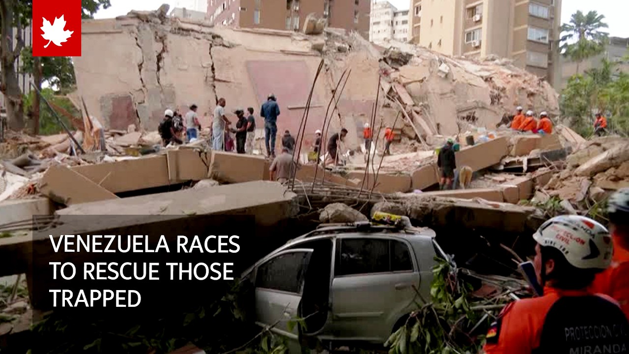 Venezuela races to rescue hundreds trapped after major twin quakes cover art