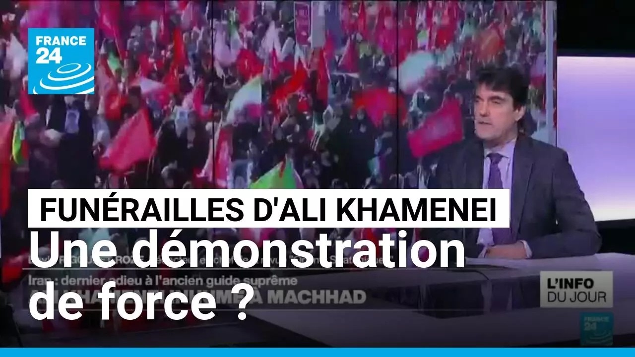 Funérailles d'Ali Khamenei : une démonstration de force du régime iranien ? • FRANCE 24 cover art